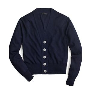 J.Crew Lightweight Navy V-Neck Cardigan Sweater